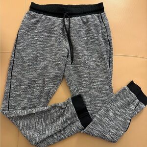 Gray and Black Jogger Pants medium